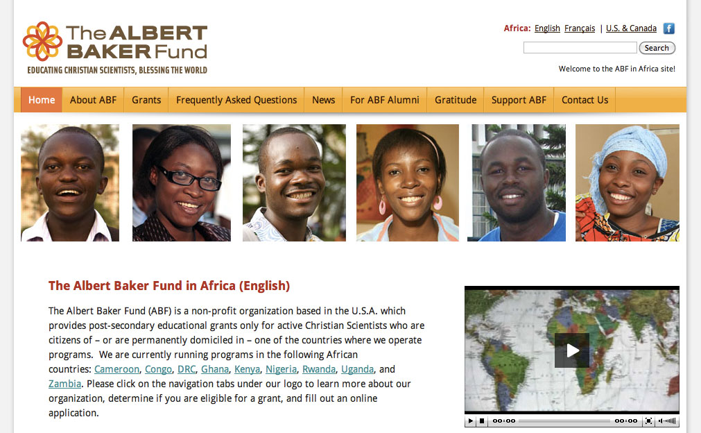 New ABF Africa Site Screenshot