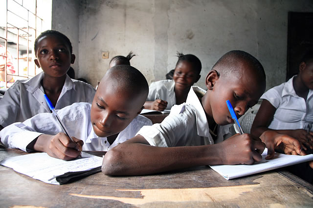 African school children
